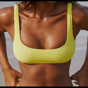 Yellow LA Hearts PacSun Bikini Top size M